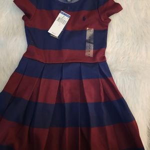 Stripped polo dress for child
